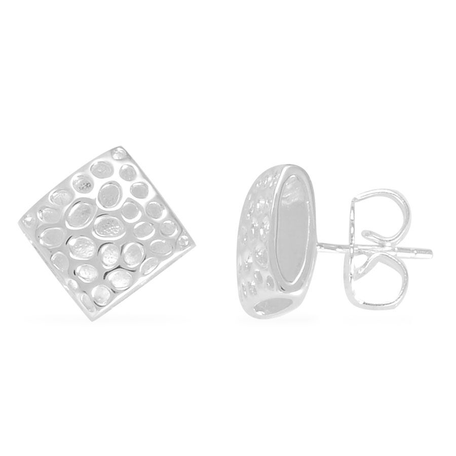 RACHEL GALLEY Sterling Silver Memento Diamond Stud Earrings (With Push Back), Silver wt 5.03 Gms. 2179066 0