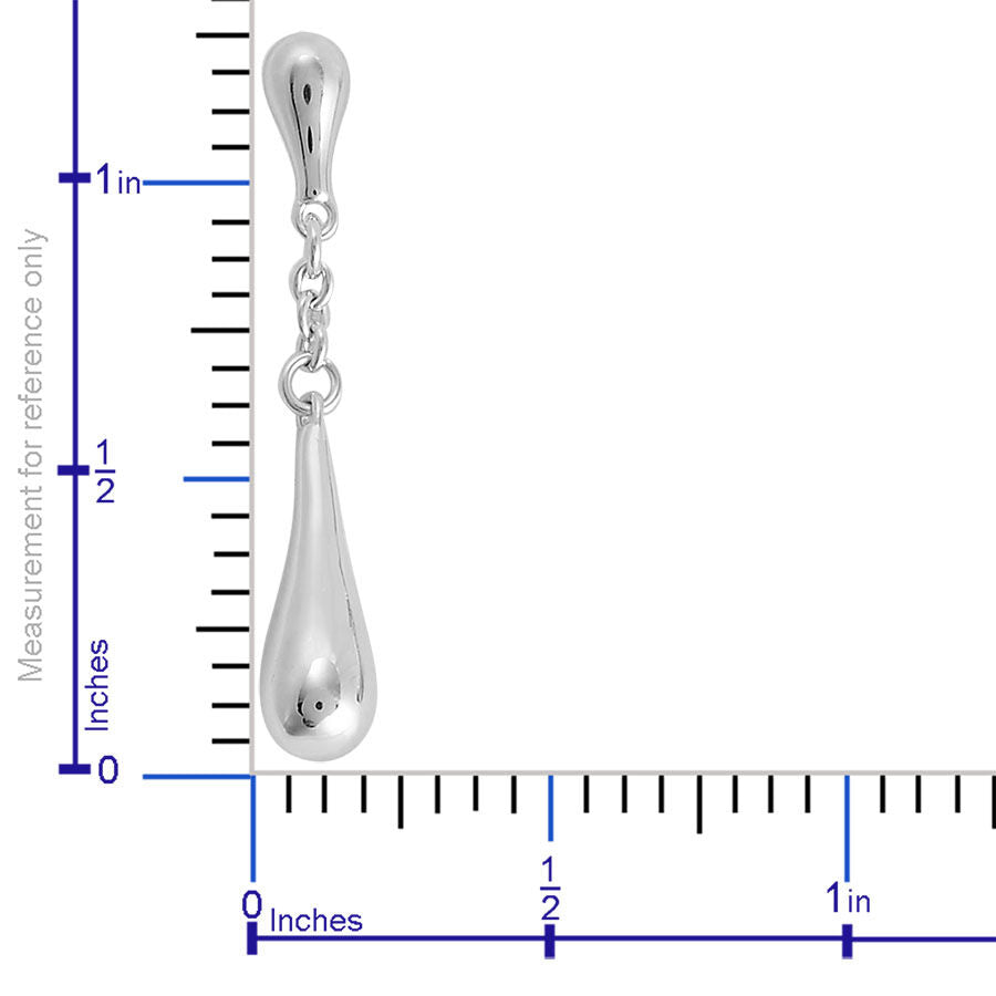 LucyQ Drip Earrings (with Push Back) in Rhodium Plated Sterling Silver 2185004 1