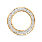 18K Yellow Gold SGL Certified Diamond (I1-I2-GH) Circle Pendant 0.25 Ct With 9K Gold Paperclip Necklace (30 inch)