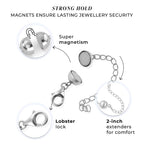 TOUCH 'N' LOCK MAGNETIC CLASPS WITH 2 INCH EXTENDERS