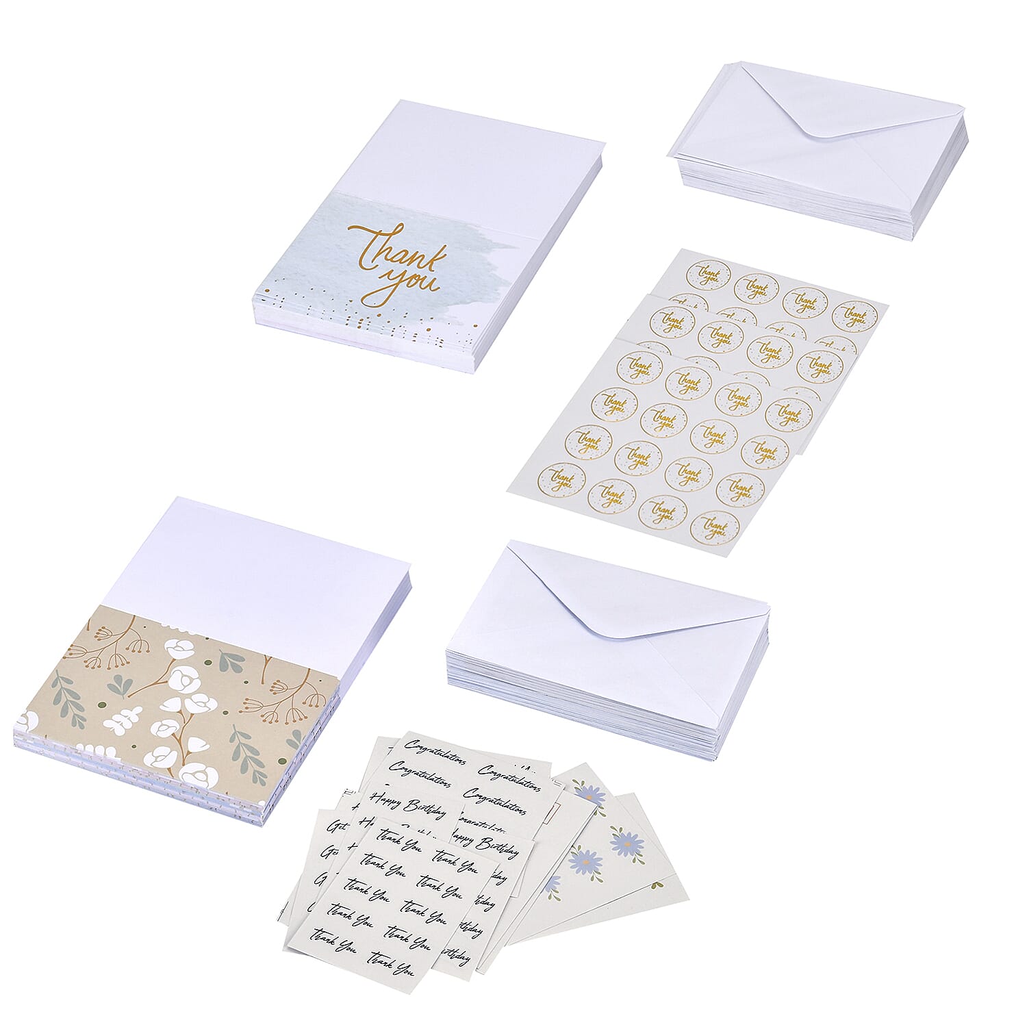 Set of 98 Pieces Thank You Card - Multi 221213589 0