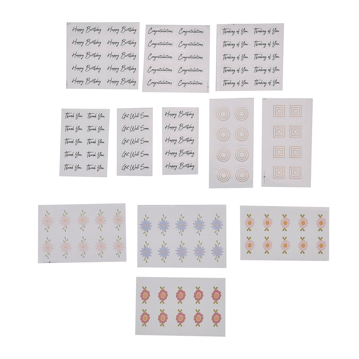 Set of 98 Pieces Thank You Card - Multi 221213589 7