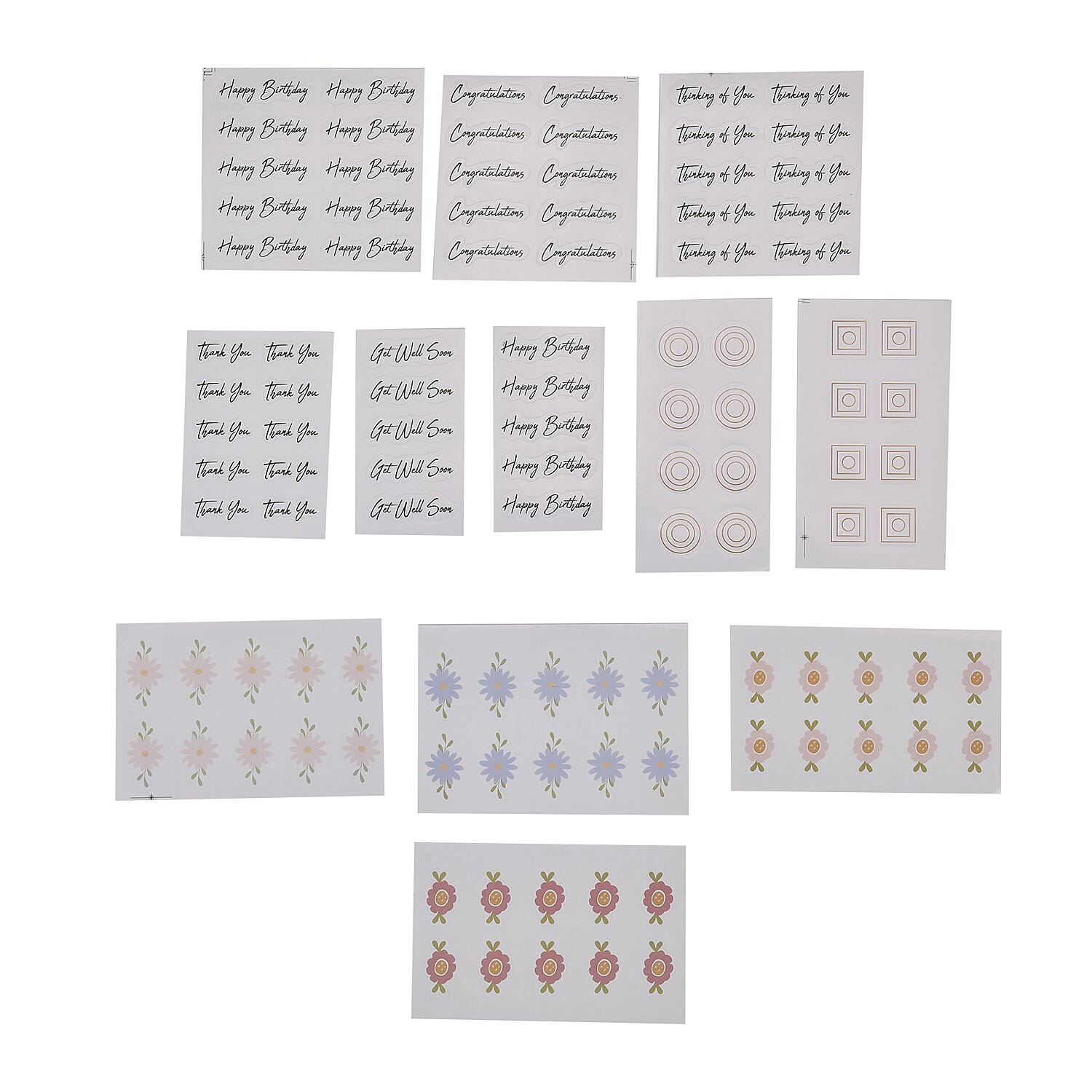 Set of 98 Pieces Thank You Card - Multi 221213589 7