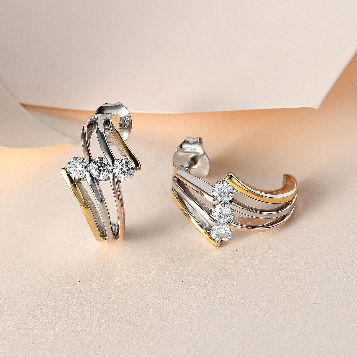 Moissanite Pendant with Chain and Earrings Set 1ct 221223574 4