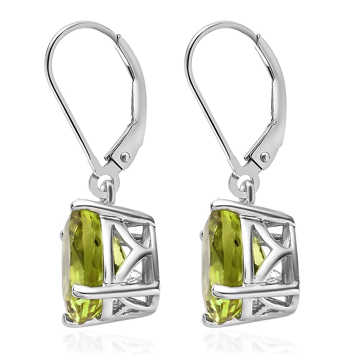 Hebei Peridot Sterling Silver Tree of Life Pendant With Chain (Size 20) 3.62 Ct, Silver Wt. 6.35 GM and Chinese Peridot Drop Earrings in Sterling Silver With Lever Back 2.6 Ct 221223733 5
