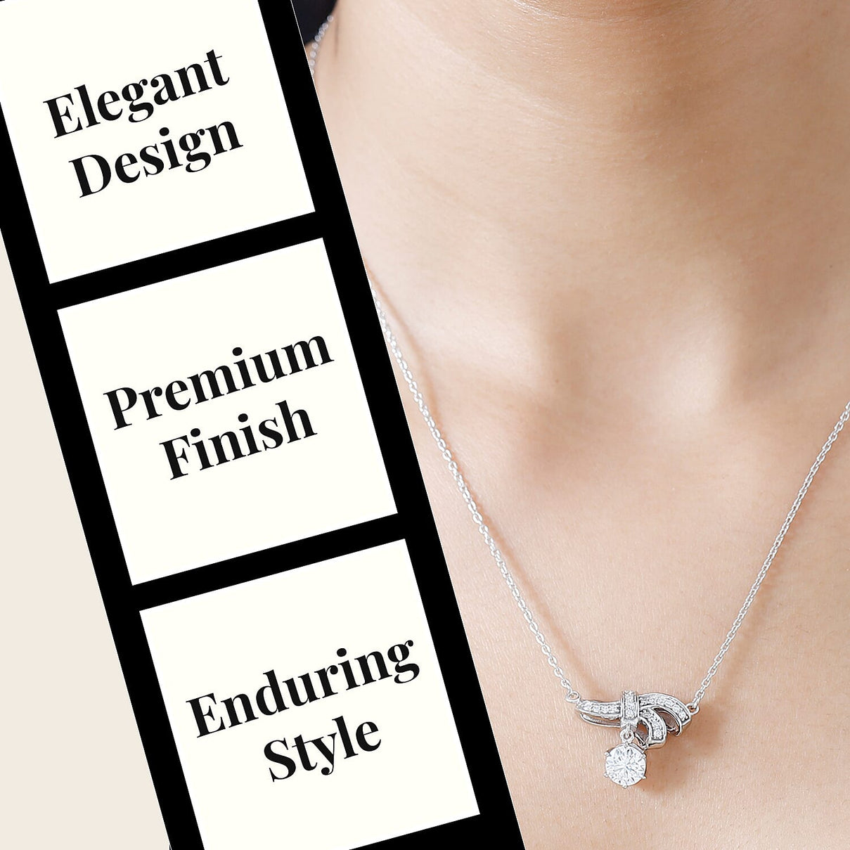 2.3 Ct. Moissanite Chain, Cluster, Drop vbp in Platinum Sterling Silver 221223932 3