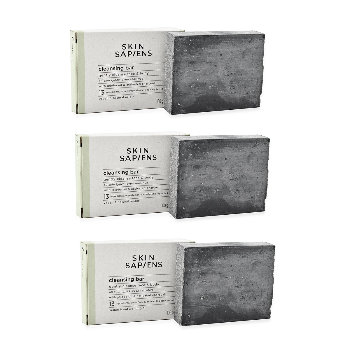 Pack of 3 - Skin Sapiens pH Friendly Cleansing Bar 100g- Suitable for all Skin types 221224698 0