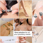 Set of 3 - Magnetic Lock with Lobster Clasp in Gold Plated Silver_221234013