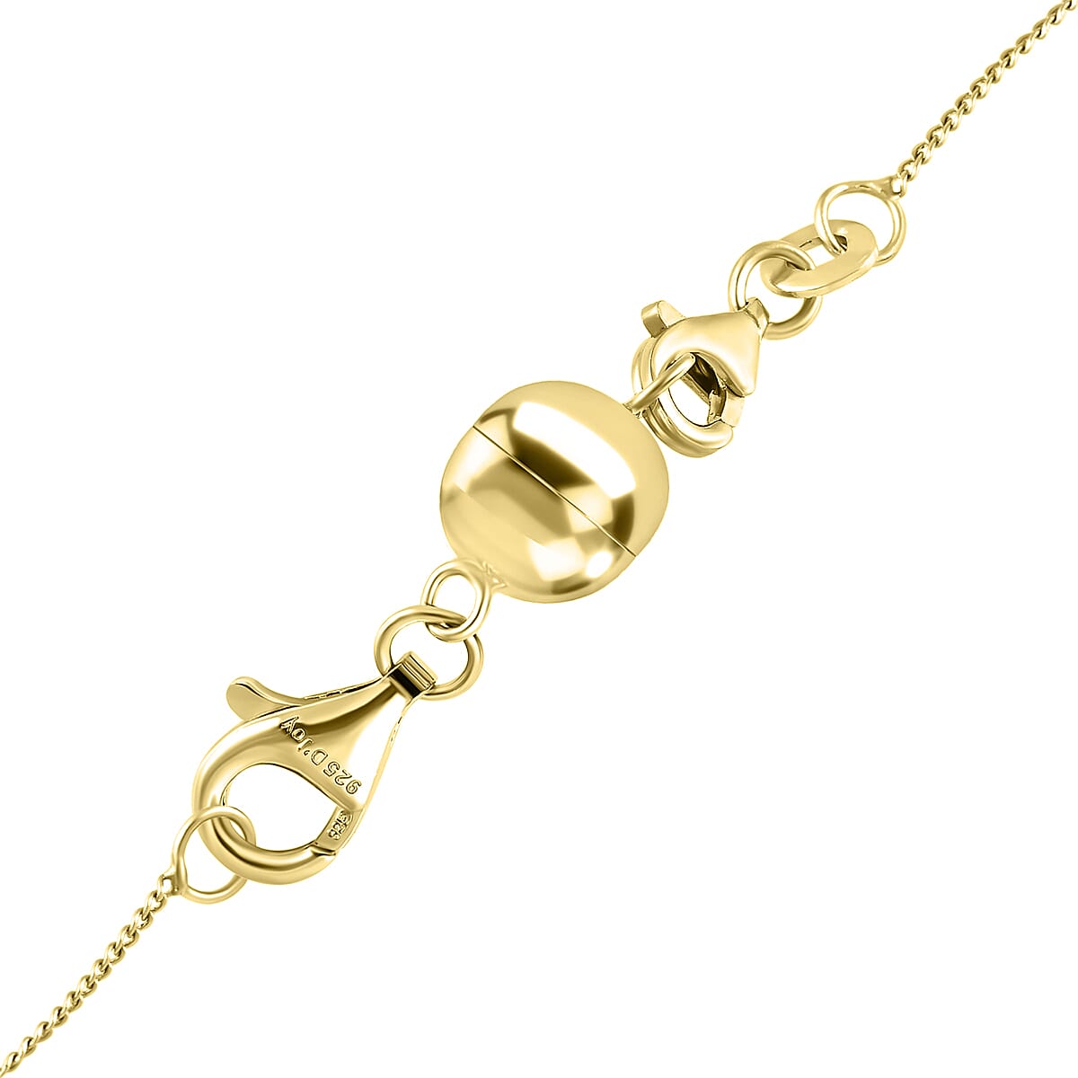 Set of 3 - Magnetic Lock with Lobster Clasp in Yellow Gold Plated Sterling Silver 221234013 3