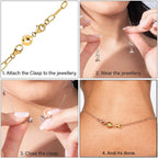 Set of 3 Doorbuster - Magnetic Lock with Lobster Clasp in Gold Plated Silver