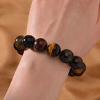 Lapis Lazuli, Multi Gemstones Interchangeable Necklace (Size - 18) in Pure White Stainless Steel 59.500 Ct., Lapis Lazuli Beads Stretchable Bracelet (Size 7.5) 97.00 Ct., and Tigers Eye Bead Bracelet