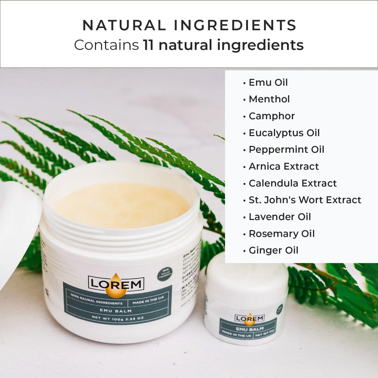 Lorem Emu Balm Pain Relief Cream Duo 100g and 10g 221237291 2