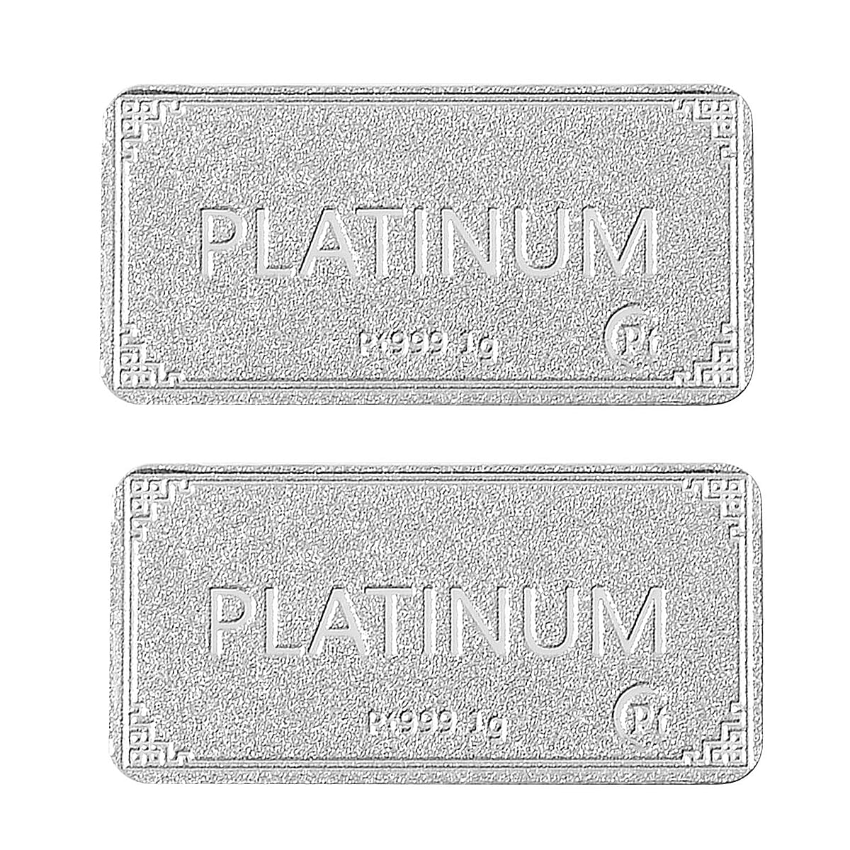 Best Deal on Set of 2 Platinum Bars - 999 Platinum (99.9% Purity) 2 gms 221238071 0