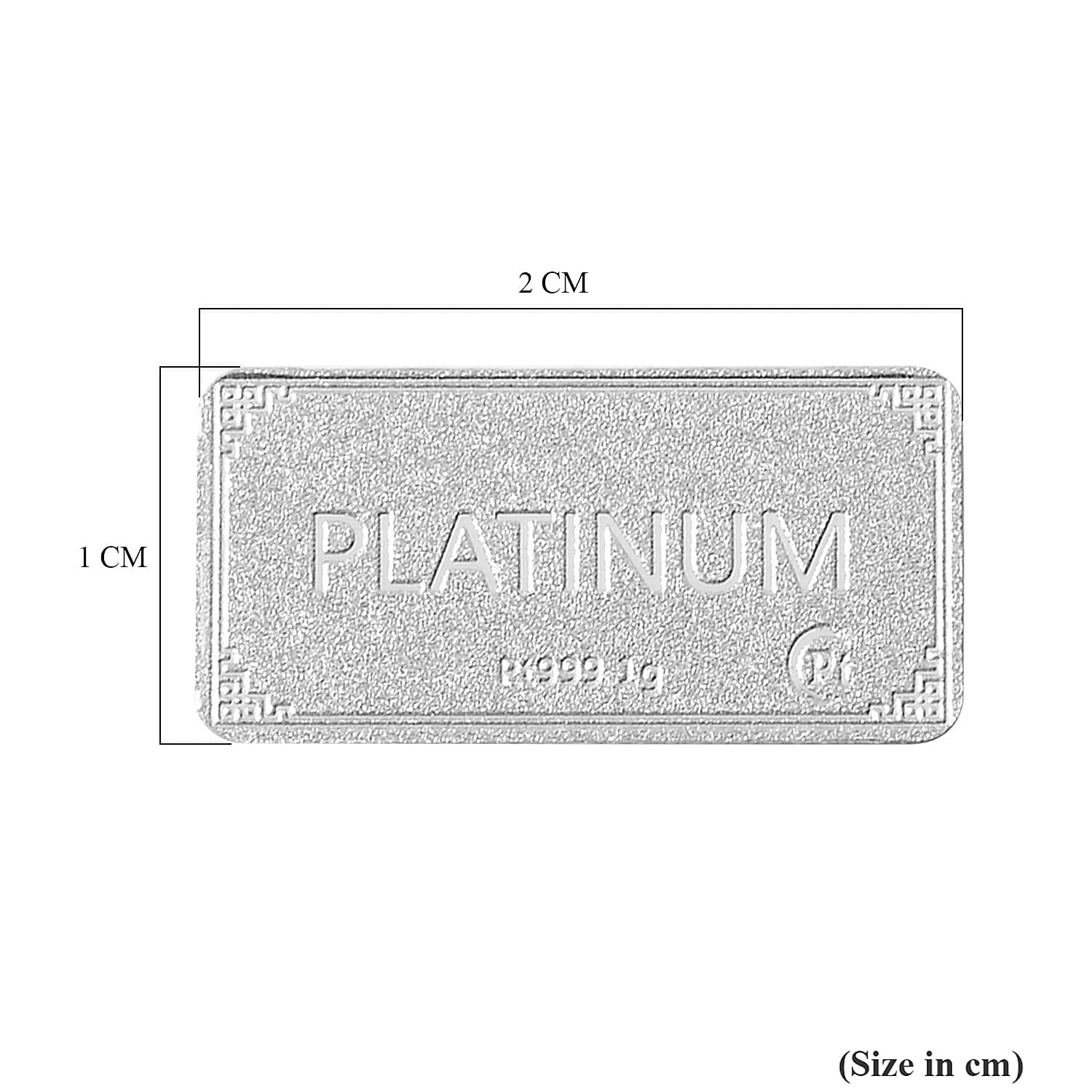 Best Deal on Set of 2 Platinum Bars - 999 Platinum (99.9% Purity) 2 gms 221238071 5