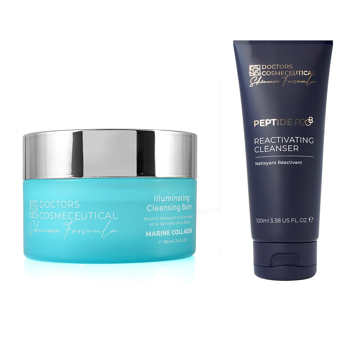 Doctors Formula- Marine Collagen - Illuminating Cleansing Balm - 100ml &amp; New Arrival Doctors Formula Peptide Pro8 Reactivating Cleanser 100ml Bundle 221239303 0