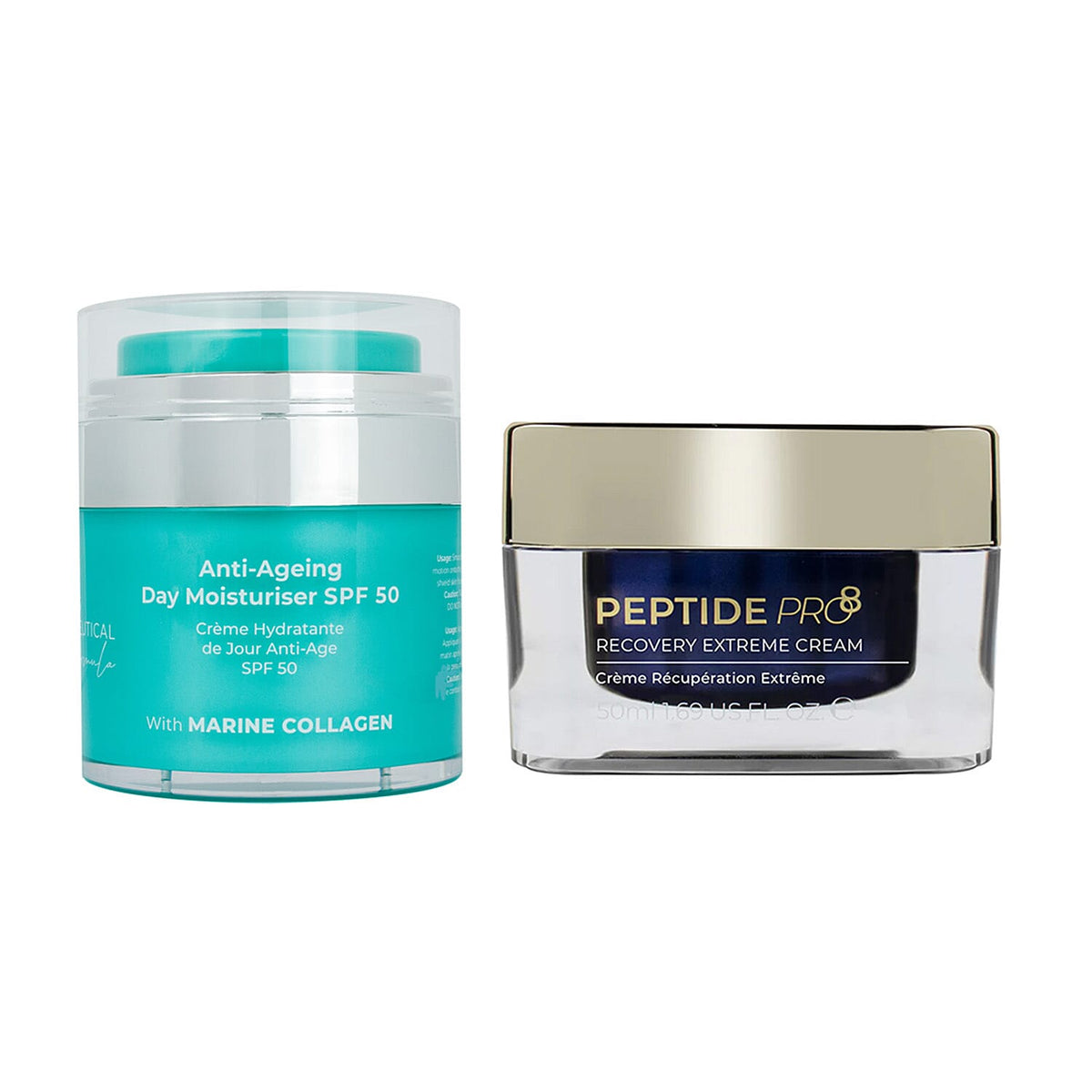Doctors Formula- Marine Collagen Anti-Aging Day Moisturiser SPF50 &amp; New Arrival Doctors Formula Peptide Pro8 Recovery Extreme Cream 50ml Bundle 221239319 0