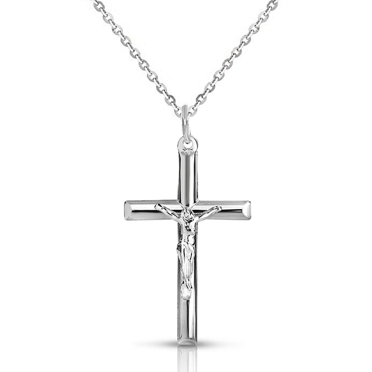 Christmas Cracker Deal - La Bella Silver Herringbone Bracelet, Silver Knot Earrings, Silver Cross Pendant 221242015 1