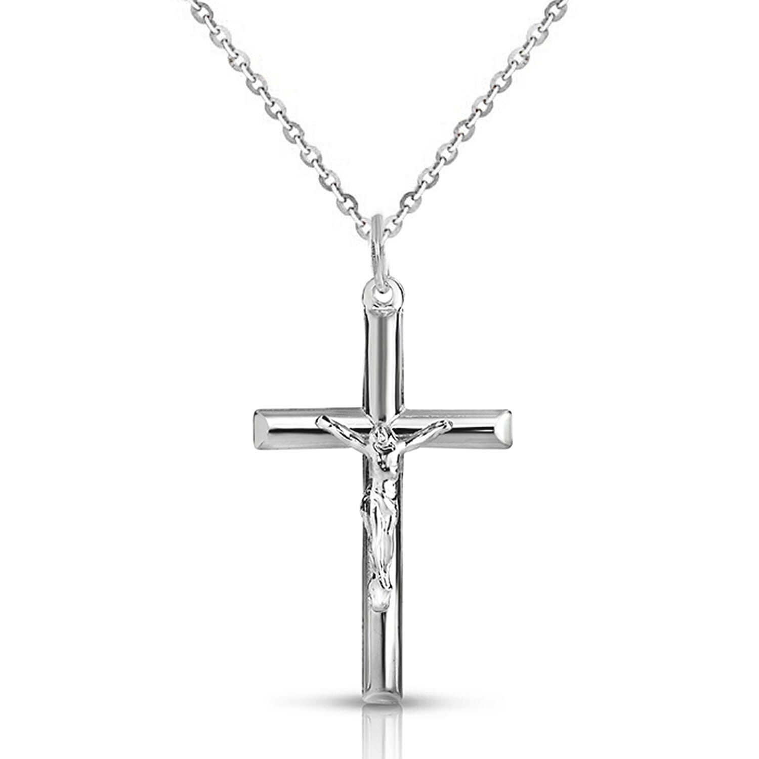 Christmas Cracker Deal - La Bella Silver Herringbone Bracelet, Silver Knot Earrings, Silver Cross Pendant 221242015 1