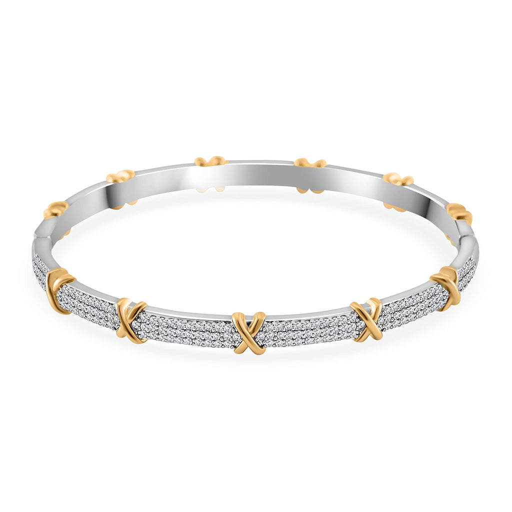 Best Christmas Jewellery Gift Cubic Zirconia Bangle, La Bella Sterling Silver Herringbone Bracelet, Cross Pendant