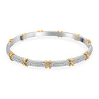 Best Christmas Jewellery Gift Cubic Zirconia Bangle, La Bella Sterling Silver Herringbone Bracelet, Cross Pendant