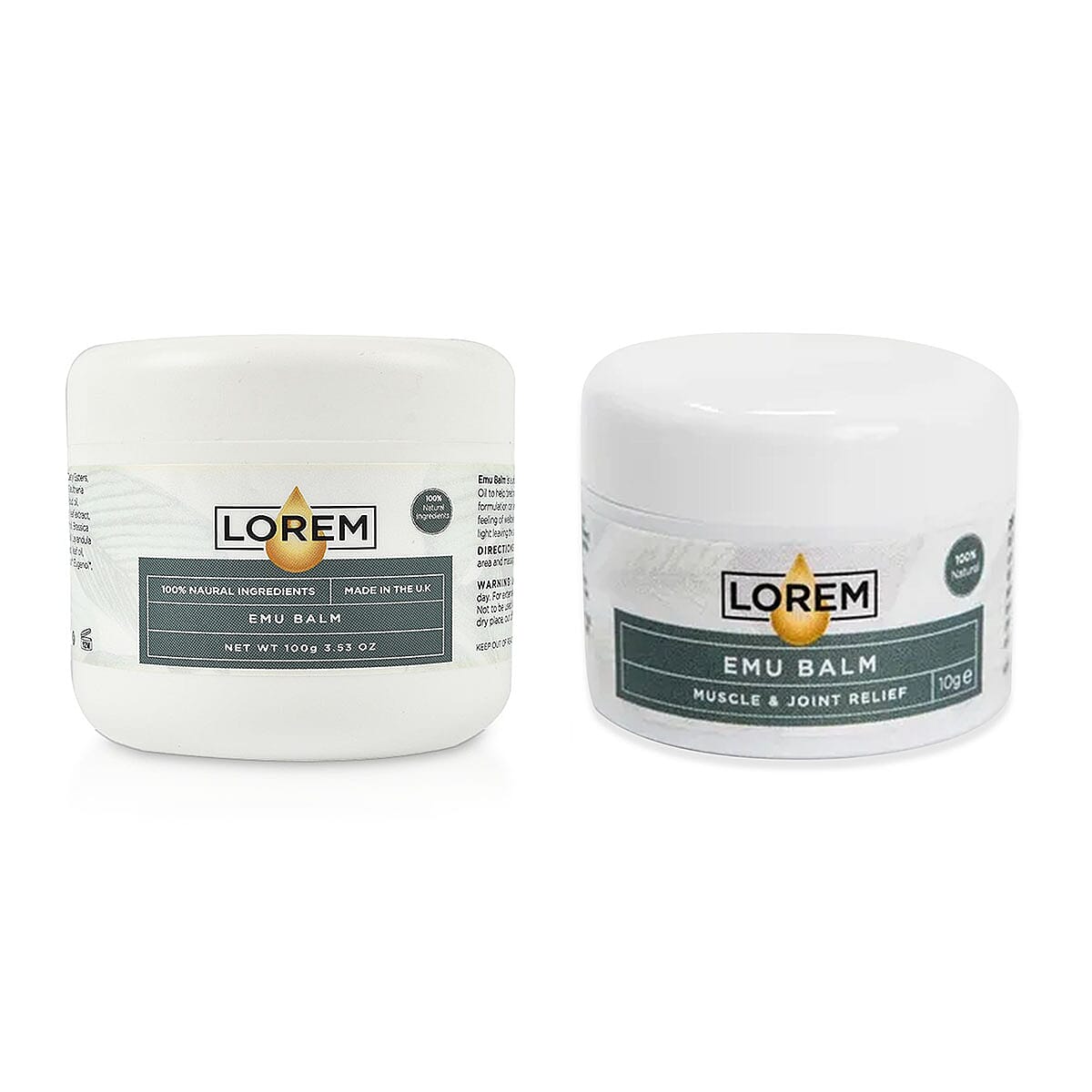 Lorem - Emu Balm (Pain Relief) - 100g &amp; Lorem - Emu Balm (Pain Relief) - 10g Bundle 221242835 0