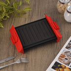 Homesmart Microwave Long Grill - Black & Red with 5 Piece Paddle Serving Board