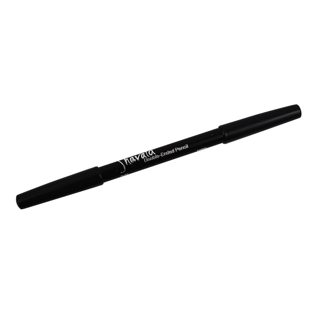 Eye Look Set - Shavata- Kylie Stencil with Double Ended Pencil (4x3 = 12 Brow Shape Sheets) and Manhattan Eyemazing 12ml Mascara - Black