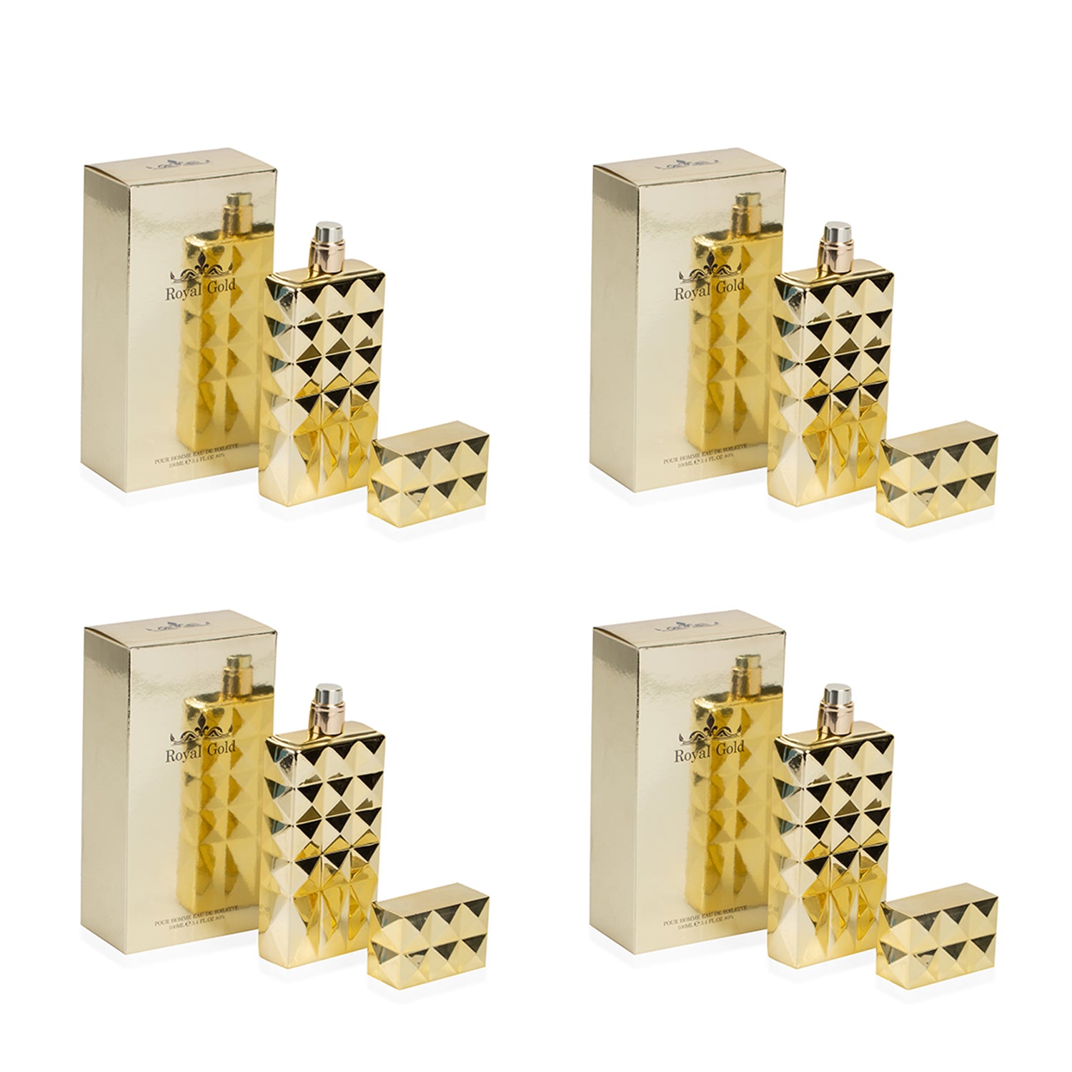 Pack of 4 Royal Gold Eau de Toilette - 100ml Each 221244564 0