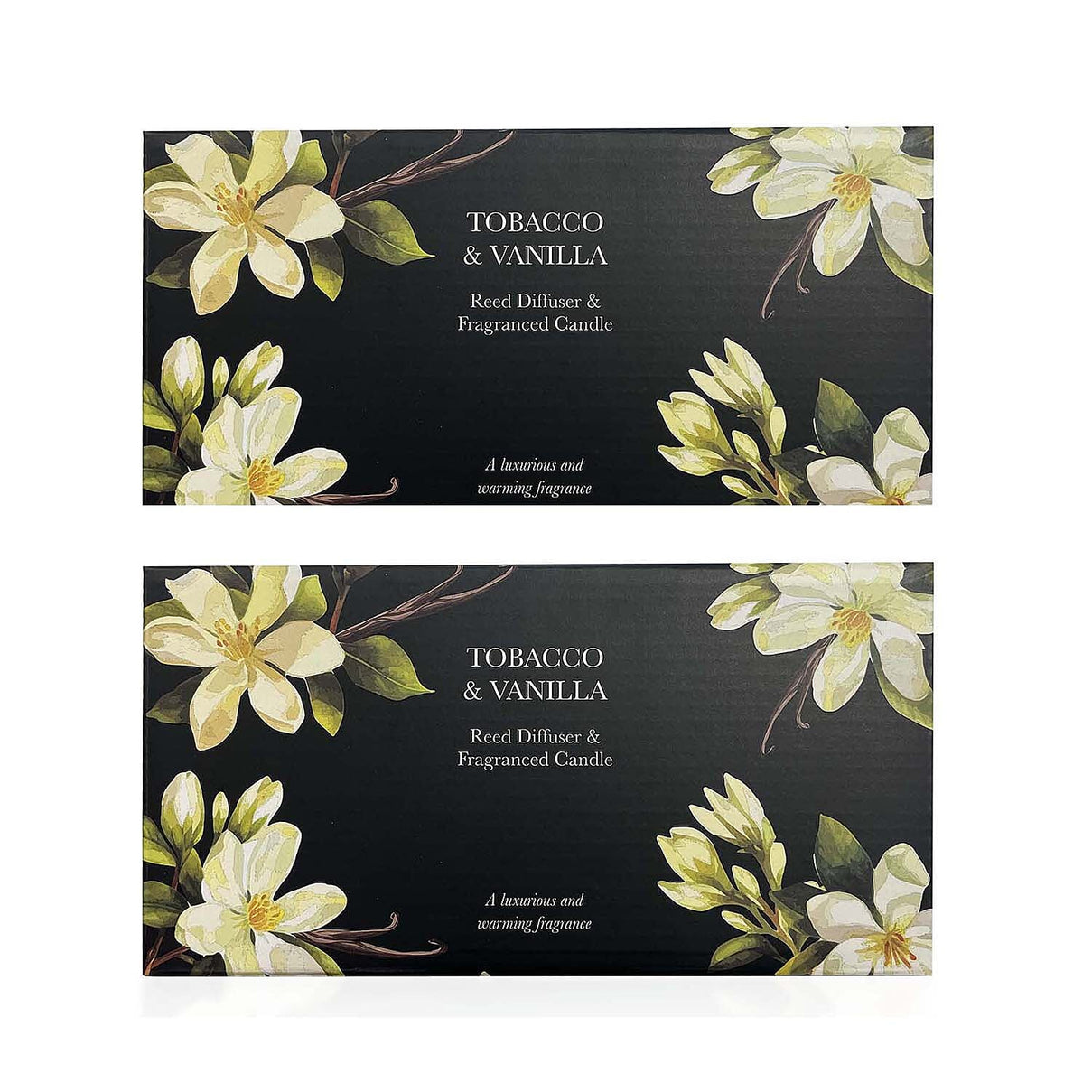 Tobacco &amp; Vanilla Fragranced Candle and Reed Diffuser - x2 Candles x2 Diffusers 221247680 0