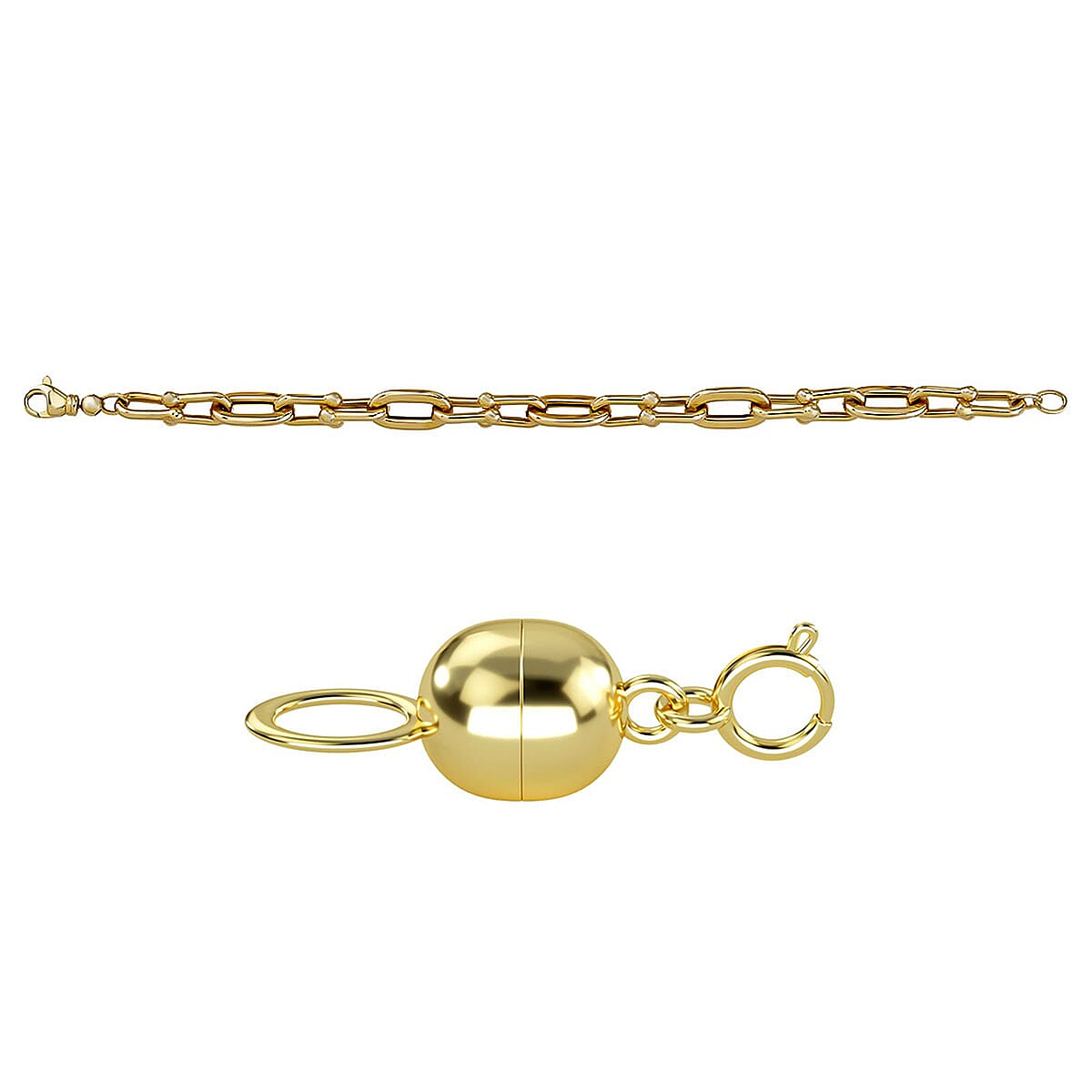 Bond Steet Close Out  - 9K Yellow Gold Bracelet (Size - 7.5) with Lobster Clasp Gold Wt. 8.89 Gms &amp; 9K Yellow Gold Magnetic Lock with Spring Ring Clasp 221248259 0