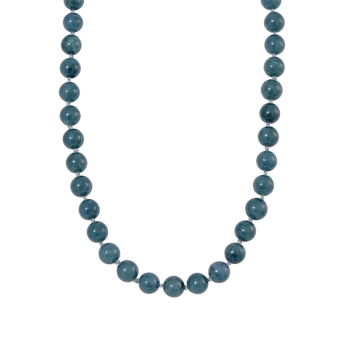 Guatemala Natural Type A OlmecJadeite Jade Necklace With Magnetic Clasp (Size - 20 with Free Olmec Jadeite Earrings 221249120 2