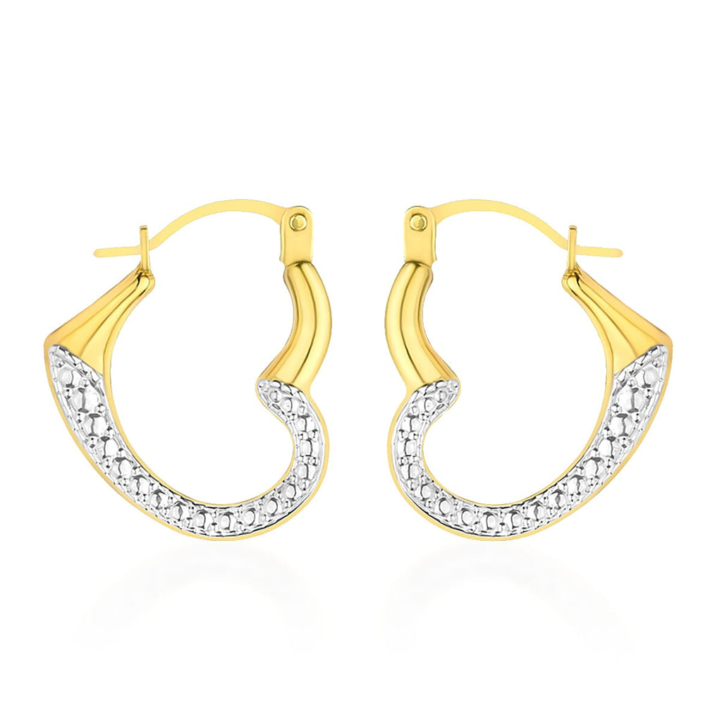 9K Gold Bundle Set - 9K Heart Pendant, Earring and Necklace