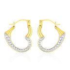 9K Gold Bundle Set - 9K Heart Pendant, Earring and Necklace