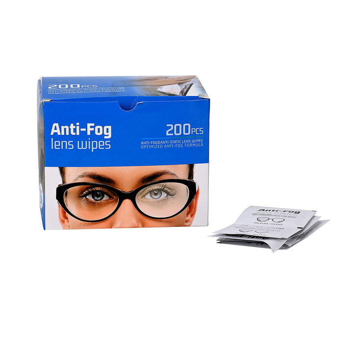 2 Packs of 200 (400 Total) Anti-fog Lens Wipes - Cold to Hot Anti Fog - Pre-moistened For Glasses, Sunglasses,  Swimming goggles, Helmets, Mirrors, etc 221250472 2