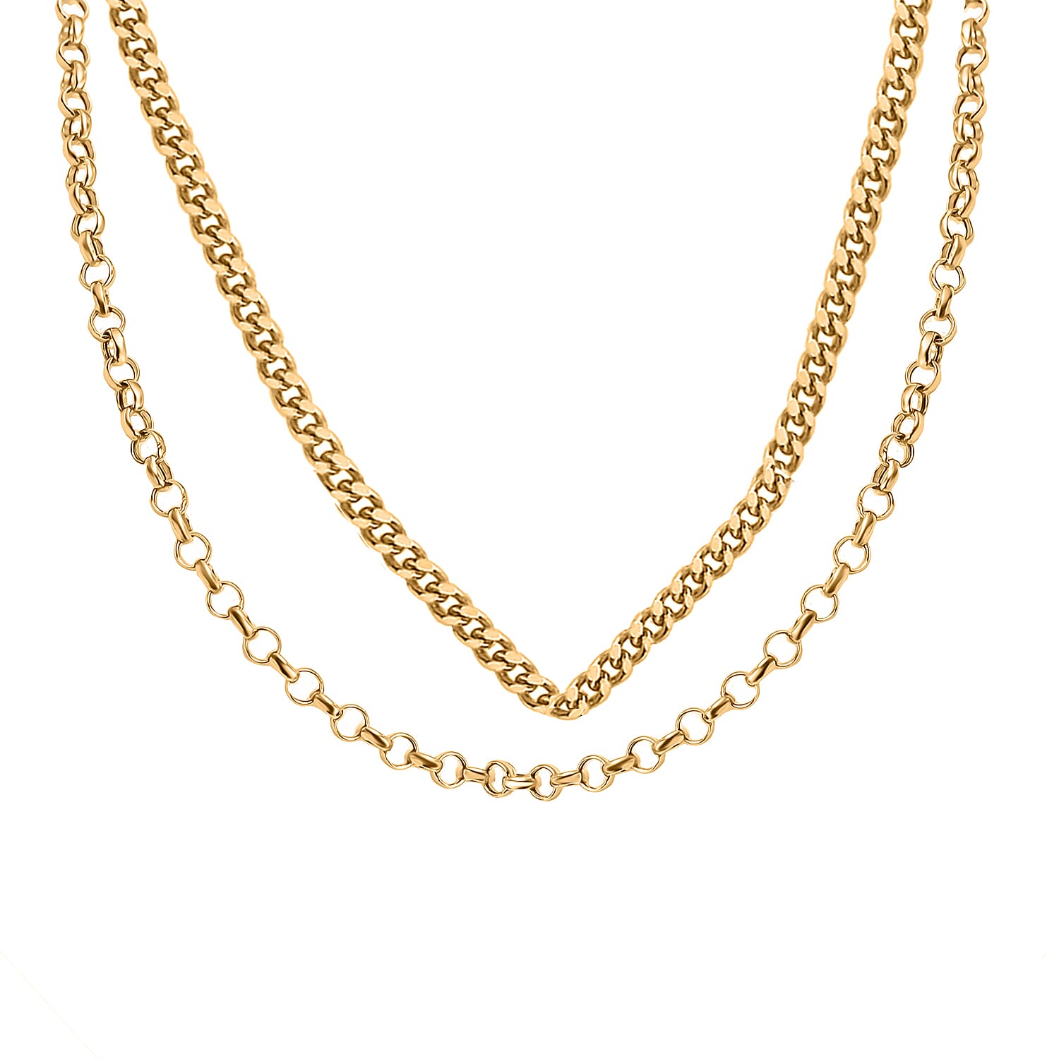 Buy More Save More - 9K Belcher &amp; Curb Necklace (Size 18) 221250476 0