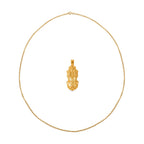 24K Yellow Gold (99.99% Purity) Pixiu Pendant with 9K Yellow Gold Belcher Chain (18in)