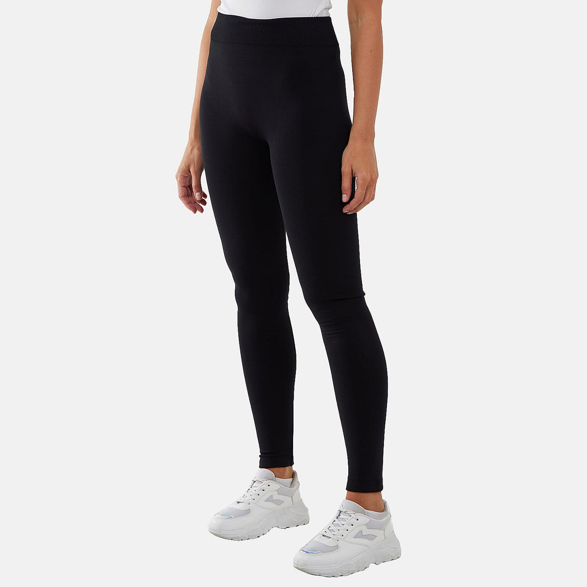 Set of 2 Nova of London - Fleece Lined Warm Leggings - Black 221250849 1