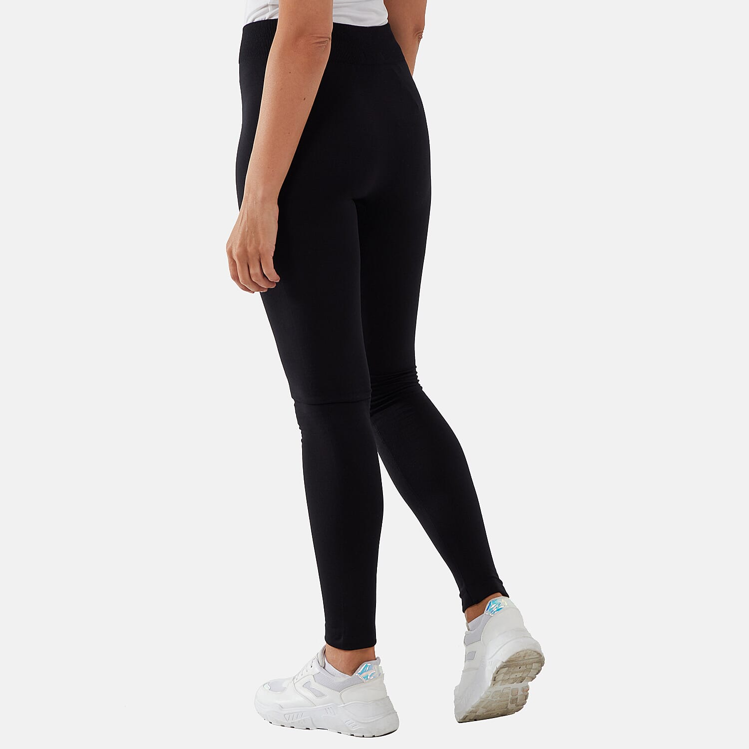 Set of 2 Nova of London - Fleece Lined Warm Leggings - Black 221250849 2
