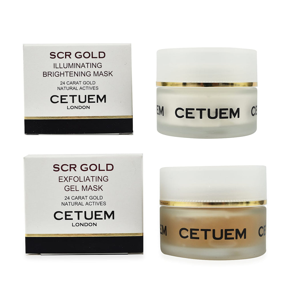 Cetuem Set of Exfoliating Gel & SCR Gold Illuminating Mask