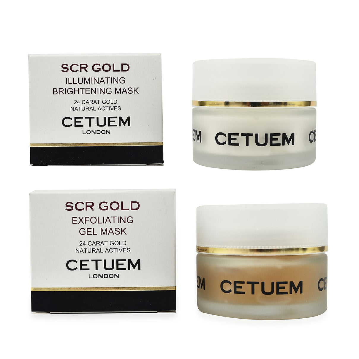 Cetuem Set of Exfoliating Gel &amp; SCR Gold Illuminating Mask 221250858 0