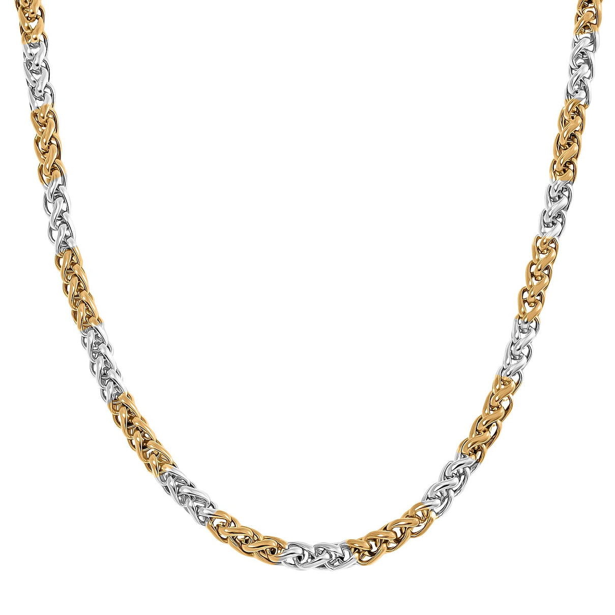 Designer Inspired Two Tone Spiga Necklace and Bracelet 221251545 1