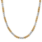 Designer Inspired Two Tone Spiga Necklace and Bracelet