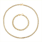 Yellow Gold Tone- Necklace & Bracelet