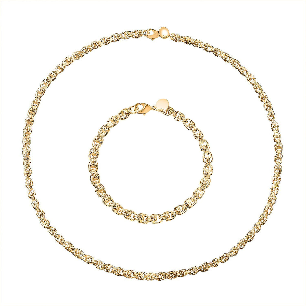 Yellow Gold Tone- Necklace &amp; Bracelet 221251619 0