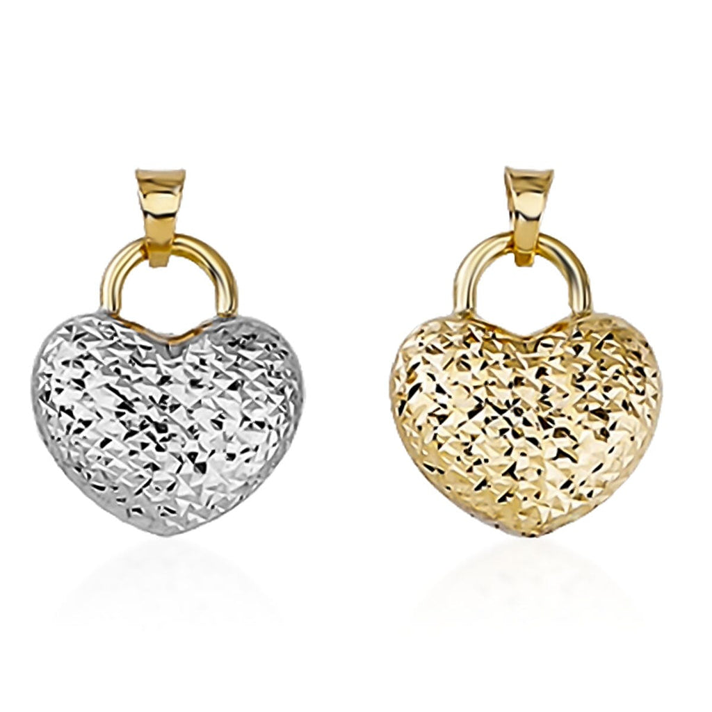 9K Cable Necklace & Heart Pendant 2.10 Grams