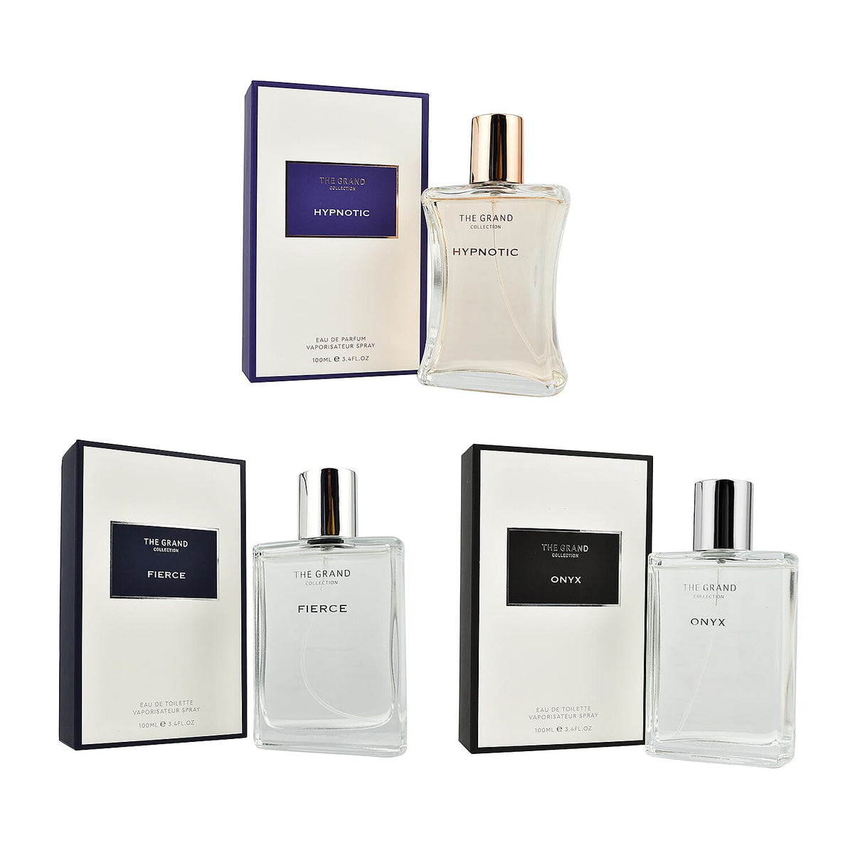 The Grand Collection Mens Bundle - Hypnotic, Fierce &amp; Onyx EDP 100mL each 221252963 0