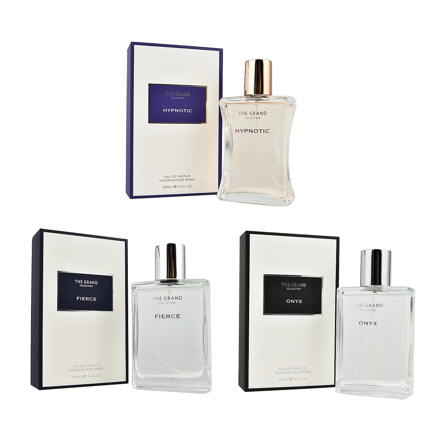 The Grand Collection Mens Bundle - Hypnotic, Fierce &amp; Onyx EDP 100mL each 221252963 0