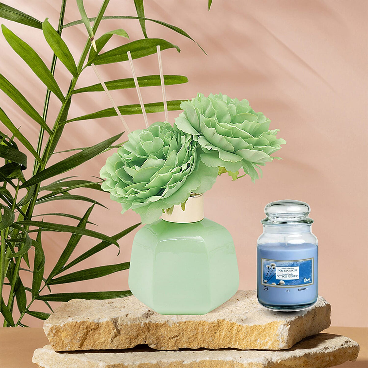 Mothers Day Special - Prices Candles Large Candle Jar (510g) - Cotton &amp; Desire Hand Poured Boutique  Diffuser 100 ML - Fresh Linen 221255397 0