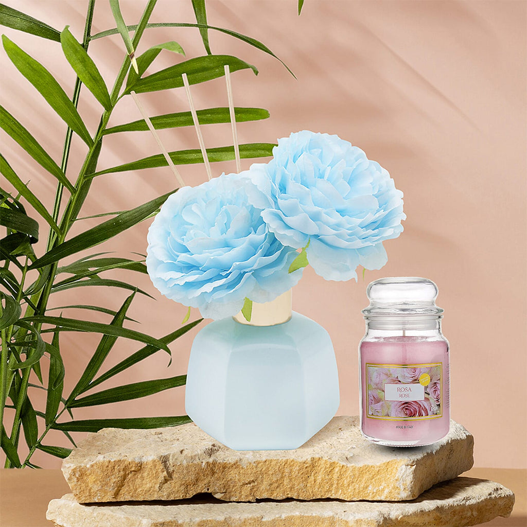 Prices Candles Large Candle Jar (510g) - Rose & Desire Hand Poured Boutique Diffuser 100 ML - Fig & Lotus