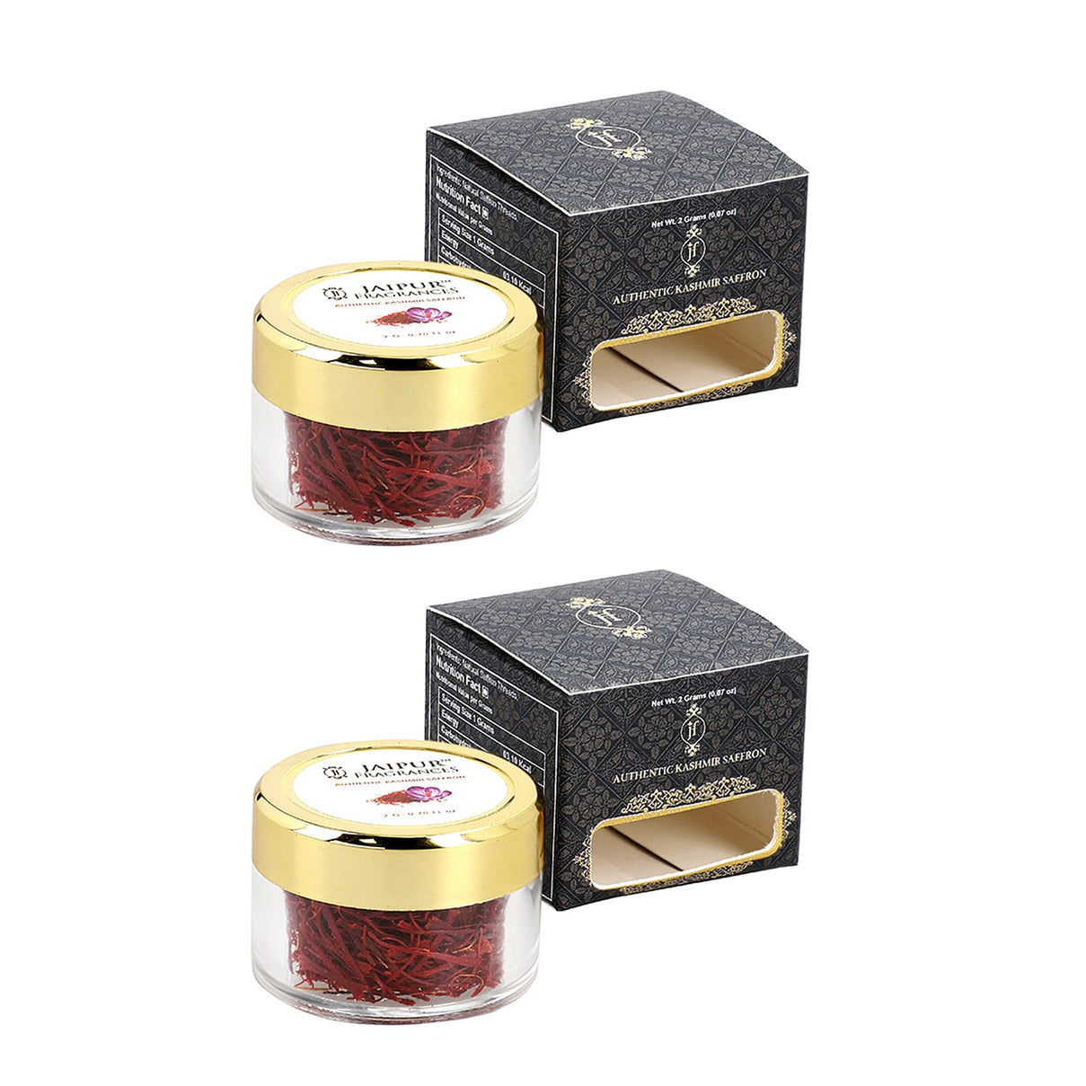 Pack of 2 - Certified 100% Pure &amp; Natural KASHMIRI Mongra Grade Saffron - 2 GM Each 221257306 0